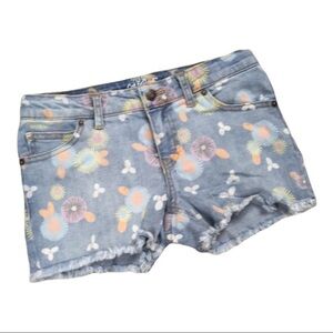 Cat & Jack L (10/12) Floral Jean Short Shorts